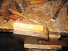 Making new sliding dovetail for broken table leg